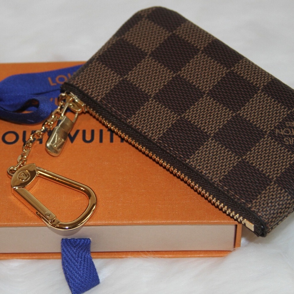 NWT LOUIS VUITTON  Pochette Cles Key Pouch Damier Ebene Made in France - Picture 4 of 8